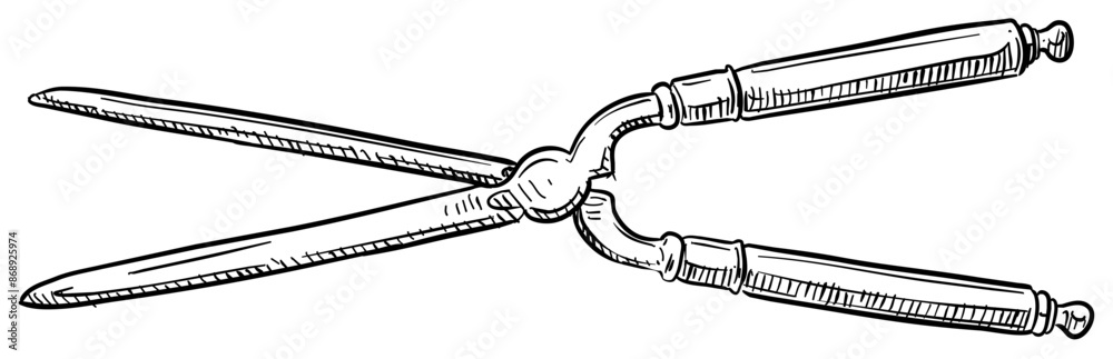 hairdressing scissors handdrawn illustration hairdressing scissors handdrawn illustration