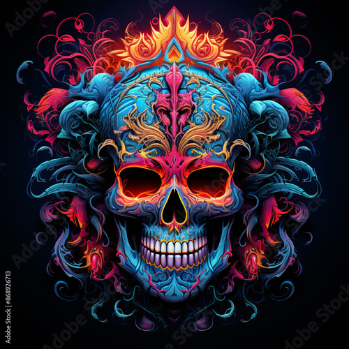 Skull Kaleidoscopic patterns