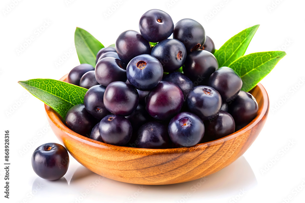 Fototapeta premium Acai berry fruit isolated on white background.