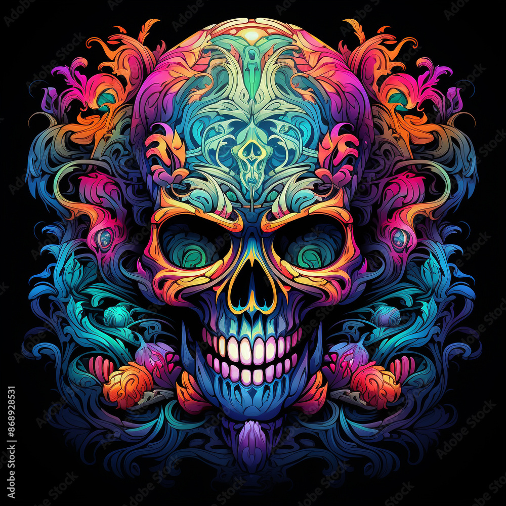 Skull Kaleidoscopic patterns Skull Kaleidoscopic patterns