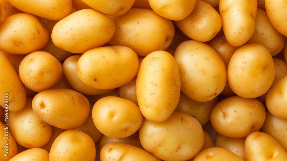 Close up of raw yellow potatoes ready for cooking. Close up of raw yellow potatoes ready for cooking.