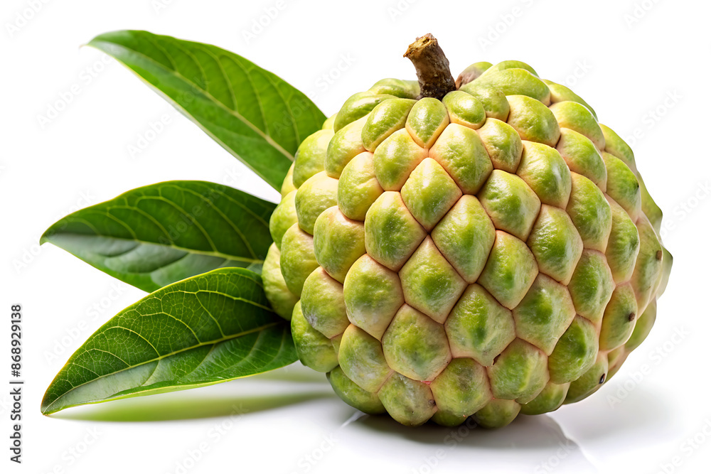 Atemoya fruit isolated on white background. Atemoya fruit isolated on white background.