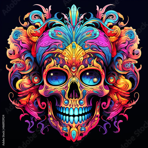 Skull Kaleidoscopic patterns