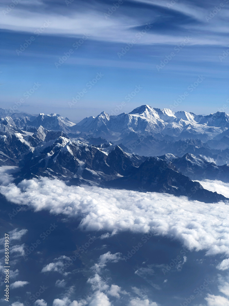 View of the Himalayas from the Paro to Kathmandu flight (the only commercial flight in the world to view Mt Everest). View of the Himalayas from the Paro to Kathmandu flight (the only commercial flight in the world to view Mt Everest).