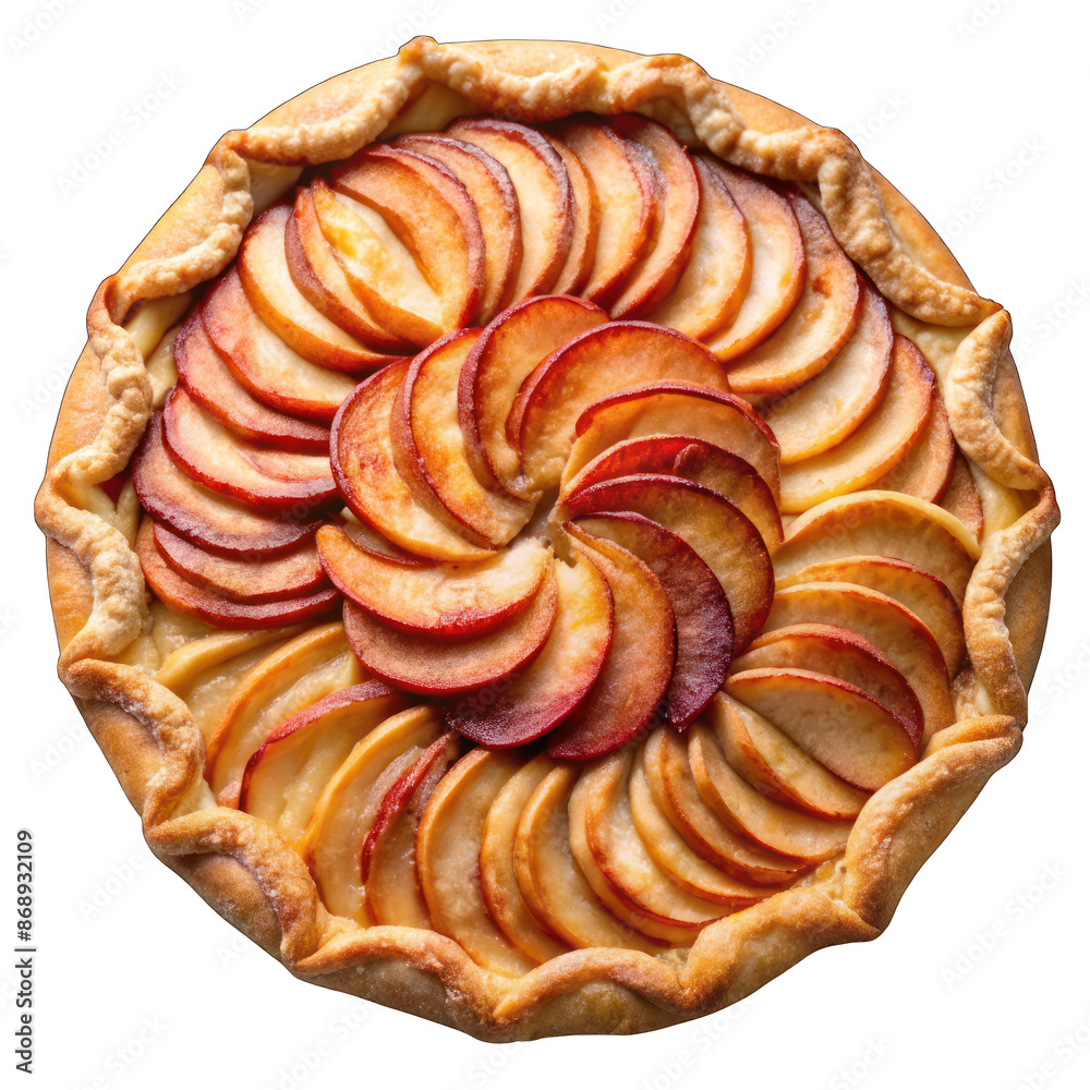 Apple galette isolated on transparent background Apple galette isolated on transparent background