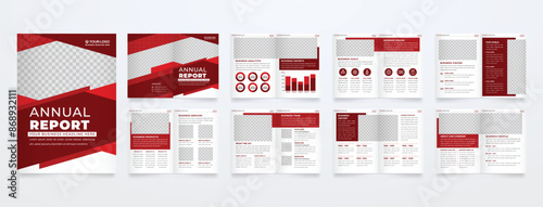 set of minimalist business brochure template with simple style and modern layout