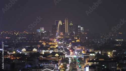 Wallpaper Mural Aerial photography of the night scene of Suzhou City, Jiangsu Province, March 18, 2023 Torontodigital.ca