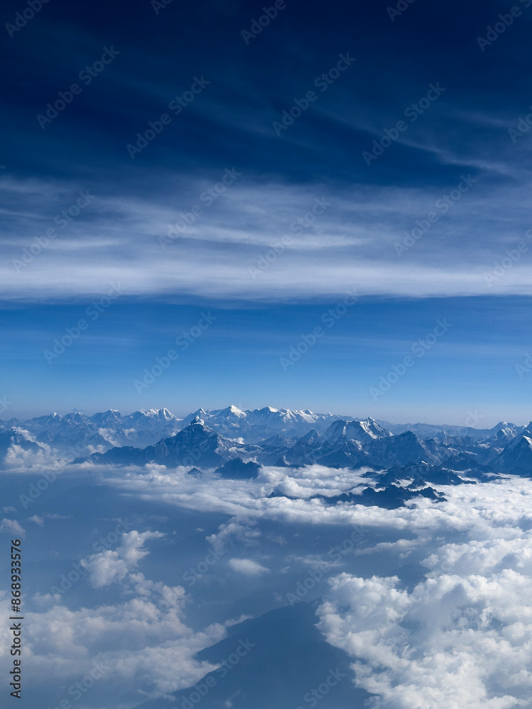 View of the Himalayas from the Paro to Kathmandu flight (the only commercial flight in the world to view Mt Everest). View of the Himalayas from the Paro to Kathmandu flight (the only commercial flight in the world to view Mt Everest).