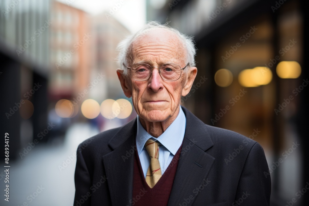 Portrait of a senior man with eyeglasses in the city Portrait of a senior man with eyeglasses in the city