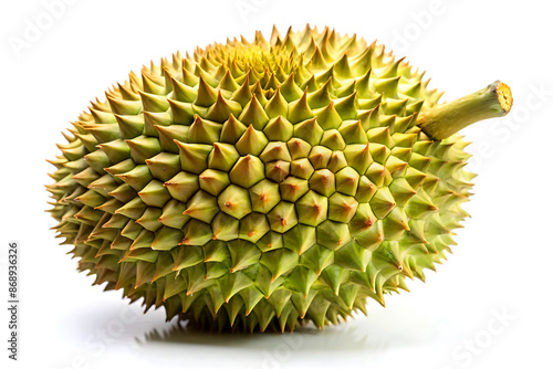 Durian fruit isolated on white background.