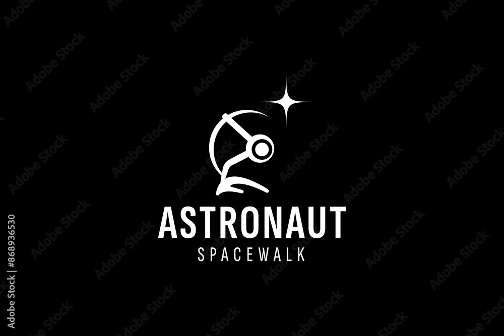 astronaut logo vector icon illustration astronaut logo vector icon illustration
