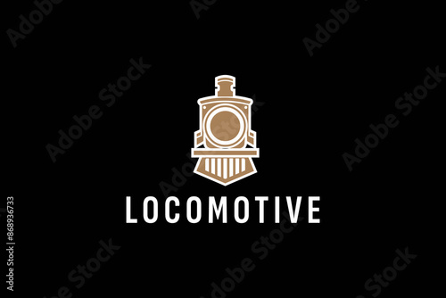 locomotive logo vector icon illustration