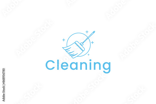 cleaning logo vector icon illustration
