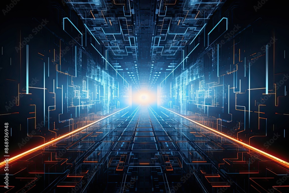 Futuristic Digital Cyberspace Futuristic Digital Cyberspace