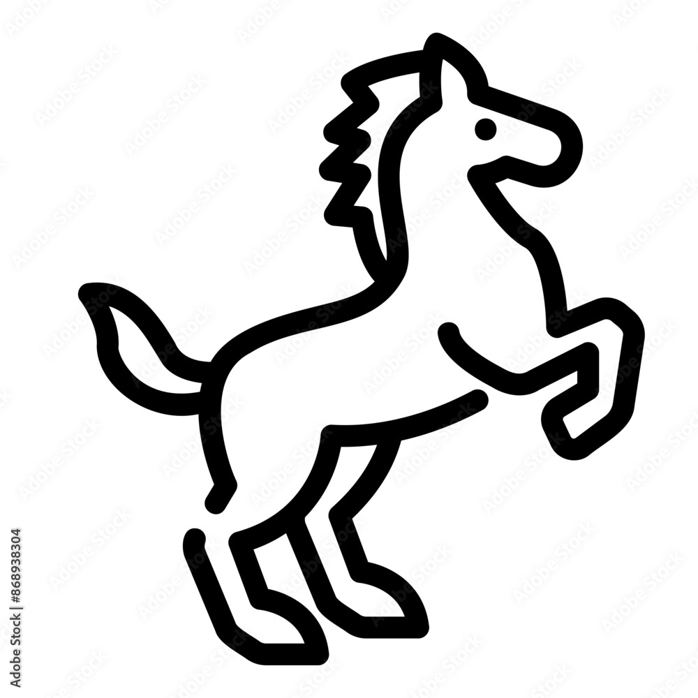Fototapeta premium horse sport Line Icon