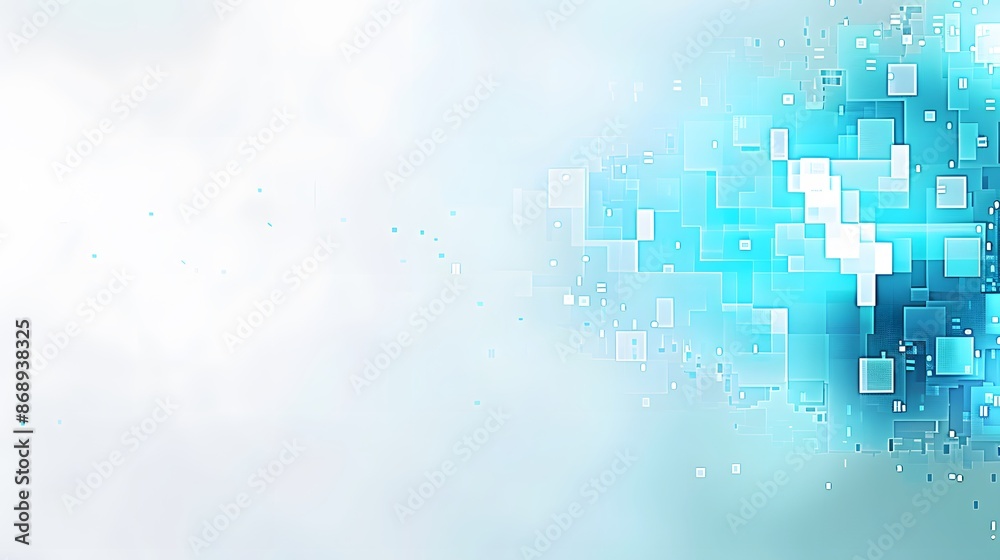 Obraz premium blue pixel on white background