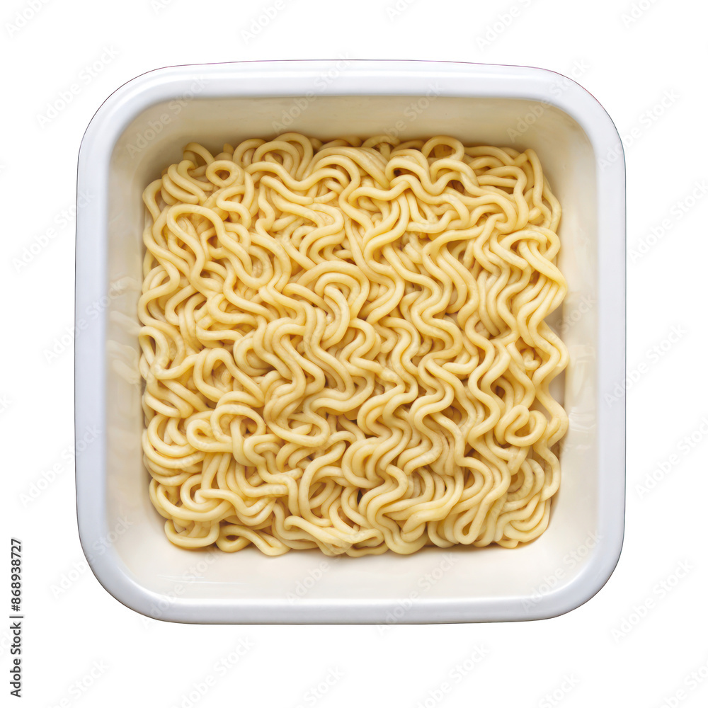 Blank instant noodles box lid top view isolated on transparent background Blank instant noodles box lid top view isolated on transparent background