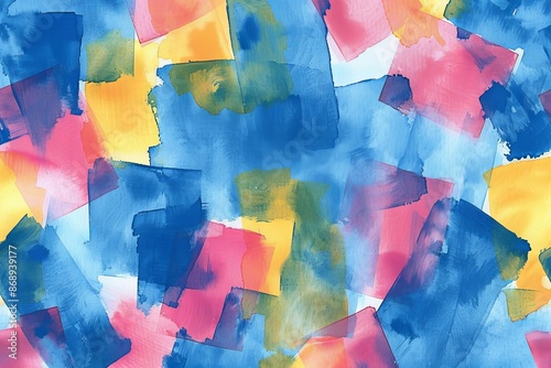 Calming Zen Nordic Scandinavian Bohemian Abstract Minimalistic Geometric Watercolor Pattern Art in Muted Pantone Tones for Modern Decor