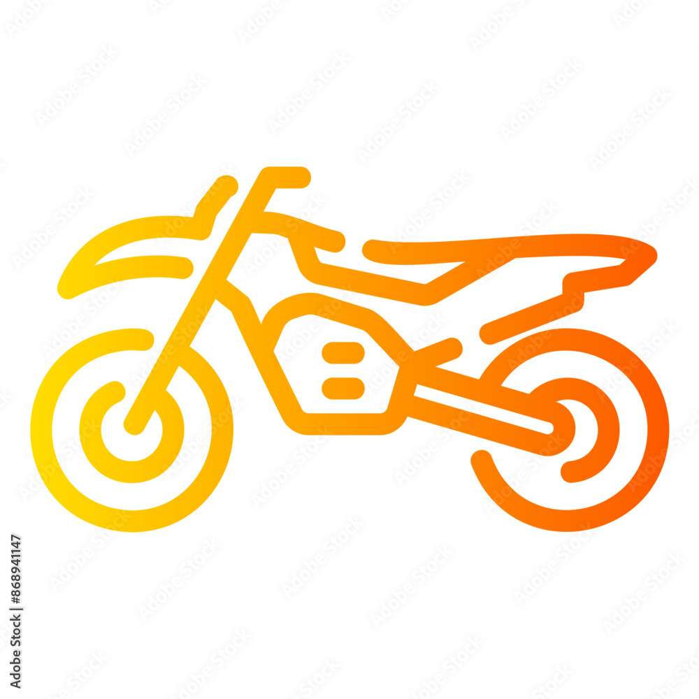 motocross Line Gradient Icon