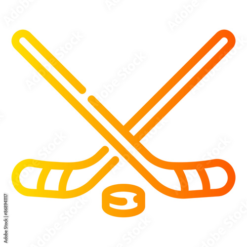 hockey Line Gradient Icon