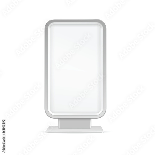 City light billboard with frame. Vector