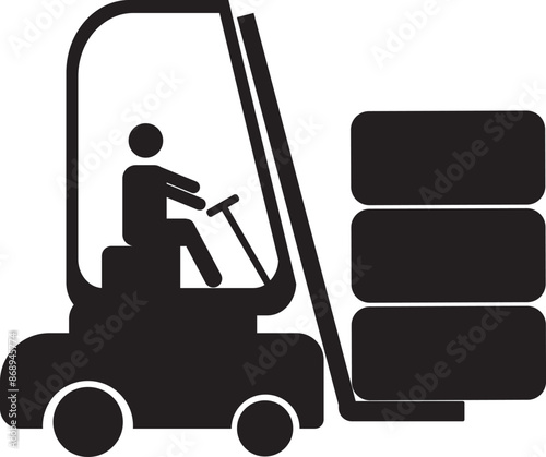 Forklift load sign vector.eps