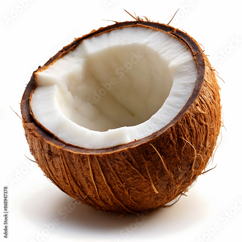 Coconut fruit isolated on white background.