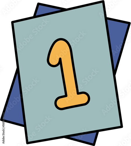 ransom note number cutout decoration