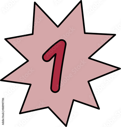 ransom note number cutout decoration