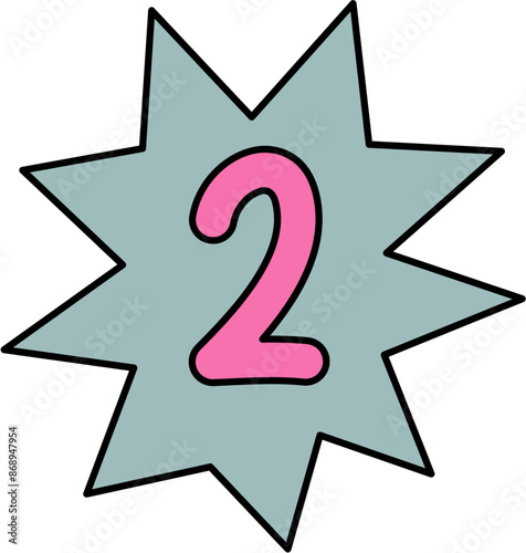 ransom note number cutout decoration