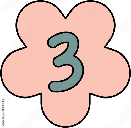 ransom note number cutout hand drawn decoration
