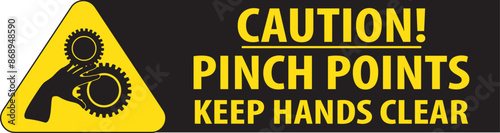 Pinch points keep hands clear sign vector.eps