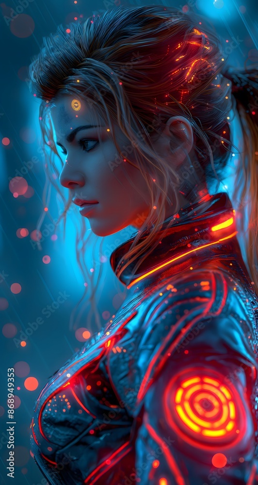 Female warrior, future female warrior, close-up, beauty, future beauty, future female warrior, female warrior, female officer, female technician, fantasy, lightning, glow, magic Female warrior, future female warrior, close-up, beauty, future beauty, future female warrior, female warrior, female officer, female technician, fantasy, lightning, glow, magic