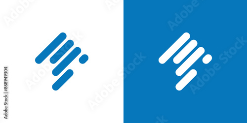 Up arrow line icon logo vector. Growth finance financial business