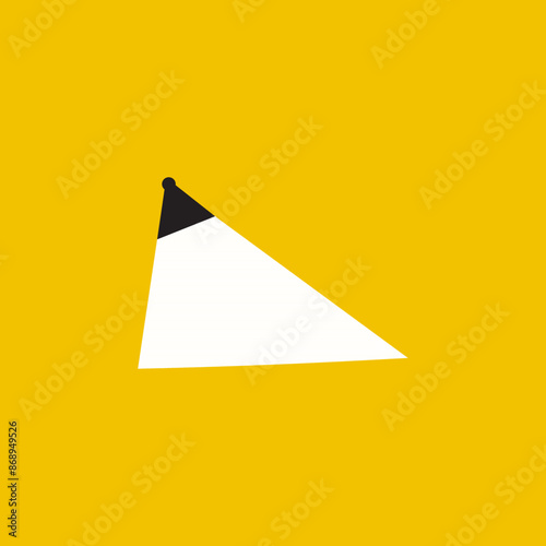 Spotlight icon logo background spot light flat yellow design vector
