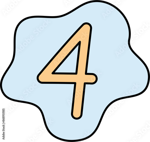 ransom note number cut out decoration