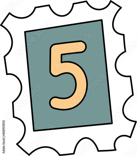 ransom note number cut out decoration
