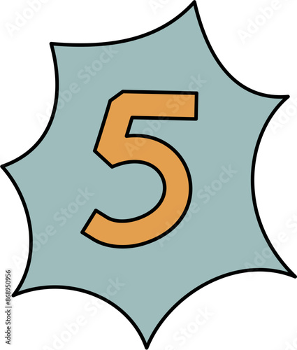 ransom note number cut out decoration