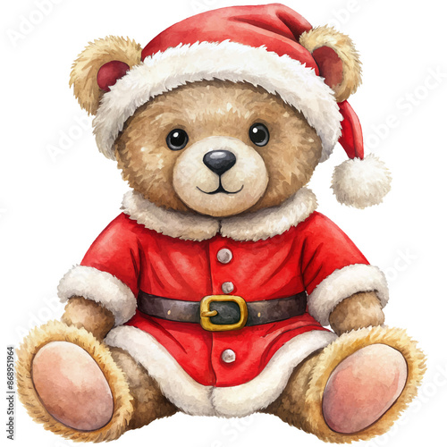 teddy bear in Christmas, generative AI