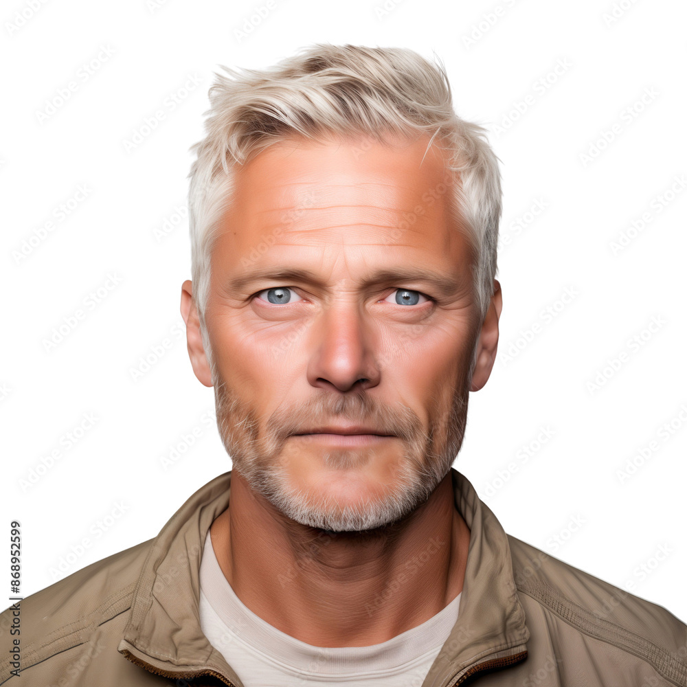 Close up portrait of a smiling senior man, studio shot, isolated on transparent background Close up portrait of a smiling senior man, studio shot, isolated on transparent background