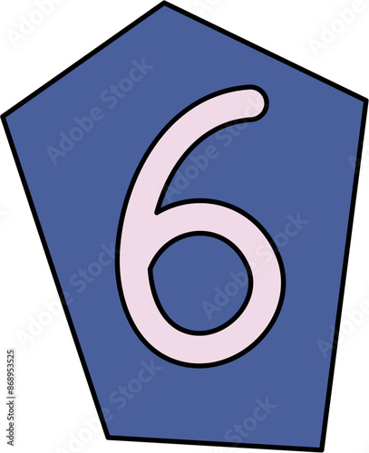 ransom note number cutout hand drawn decoration