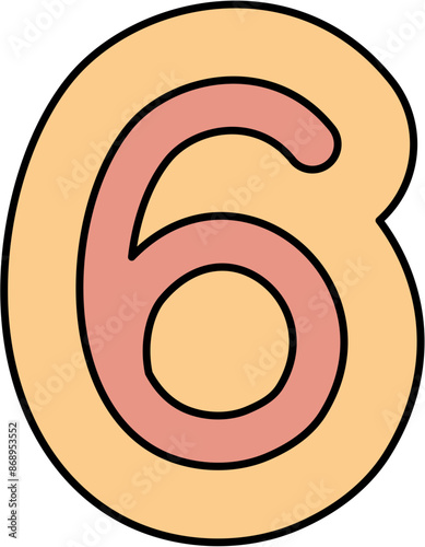 ransom note number cutout hand drawn decoration