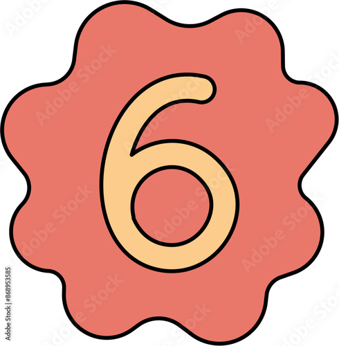 ransom note number cutout hand drawn decoration