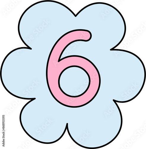 ransom note number cutout hand drawn decoration