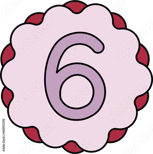 ransom note number cutout hand drawn decoration