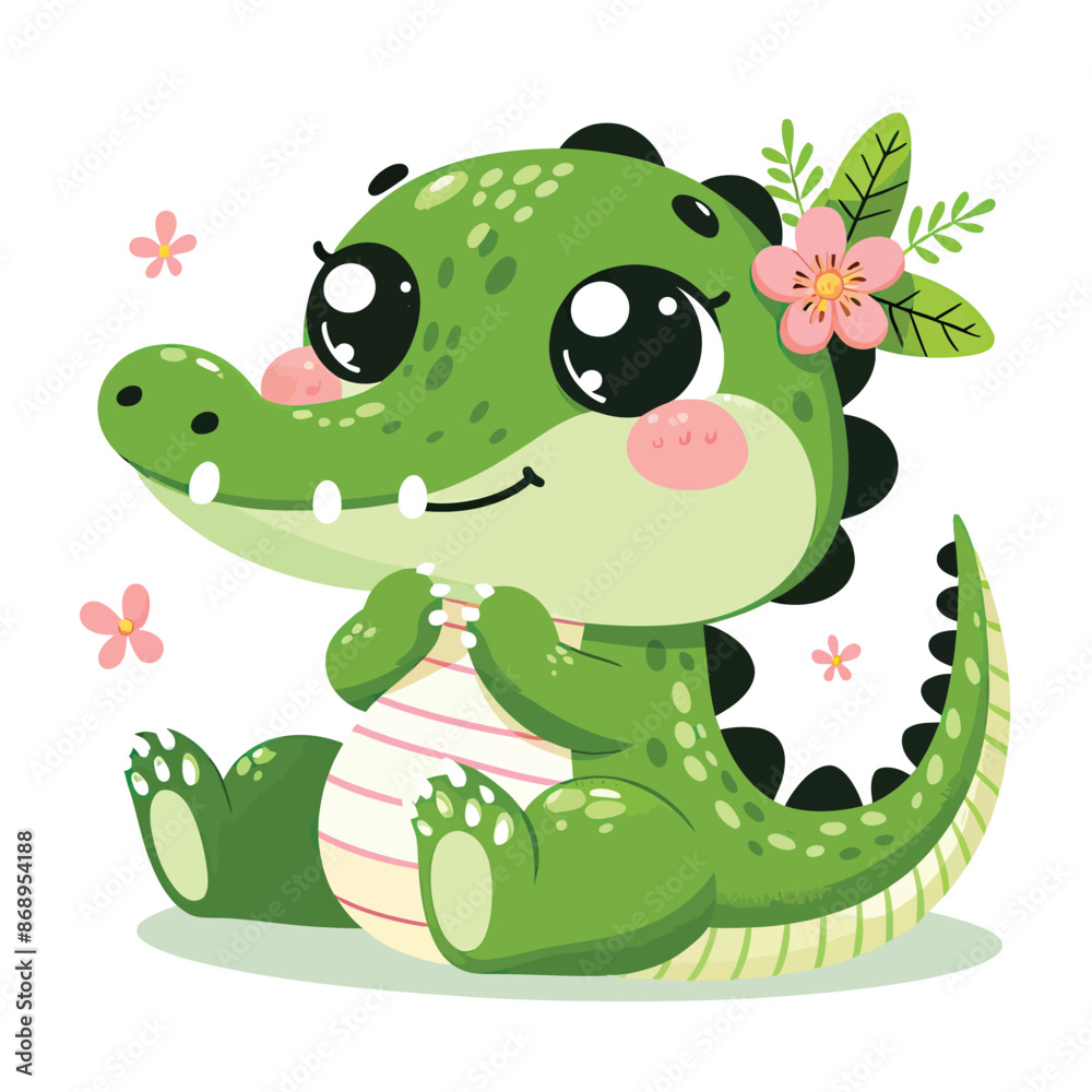 Obraz premium cute alligator vector Adobe Illustrator Artwork