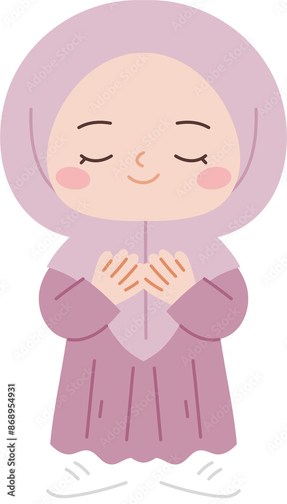 muslim kid praying cute cartoon character muslim kid praying cute cartoon character