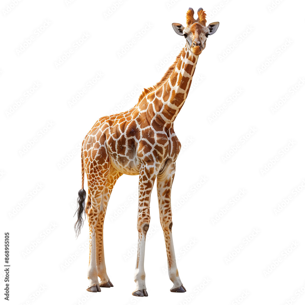 Obraz premium Cheerful Giraffe with Long Neck