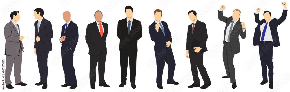 businessman set full isolated businessman set full isolated