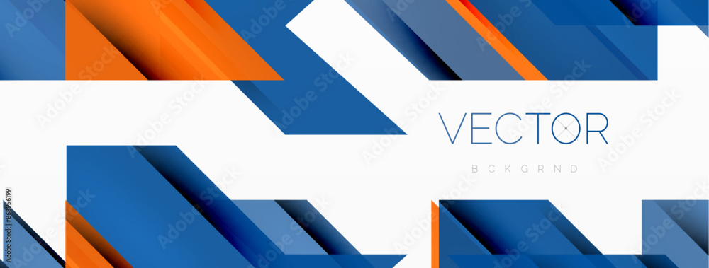 Fototapeta premium Speed and sport geometric background. Color lines dynamic template for wallpaper, banner, background or landing